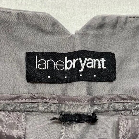 Lane Bryant Capri Pants Women's 16 Gray Cotton Stretch Comfort Casual Mid Rise - Picture 10 of 12